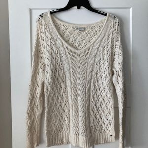 American Eagle Cream Boho Sweater